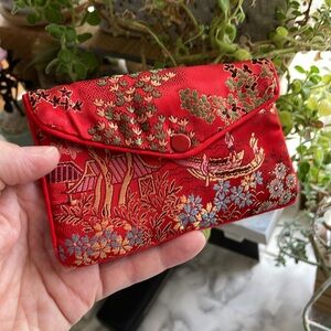 Vintage Small little chinese style silk pouch